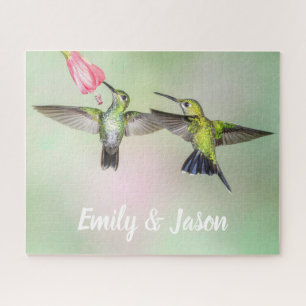 Romantic Hummingbird Couple op maat Legpuzzel