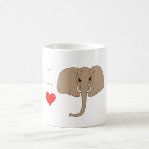 Romantic Ik hou van olifanten Coffee-Mok Koffiemok