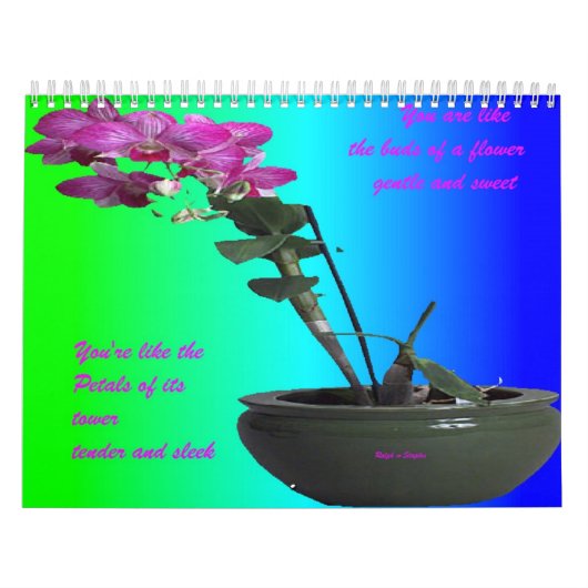 Romantic-Inspirerend agenda Kalender (Hoes)