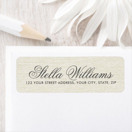 Romantic iory linen calligraphy script address etiket (Insitu)