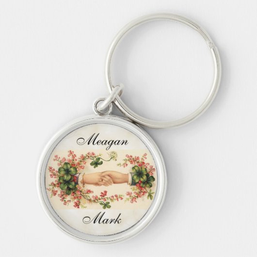 Romantic Irish Wedding Favors Sleutelhanger (Voorkant)