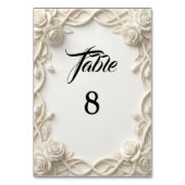Romantic Ivory Cream Faux Relief Kaart (Voorkant)