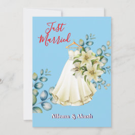 Romantic "Just Married" Sunset Couple Personalized