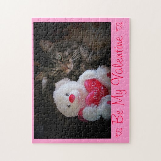 Romantic Kat Valenpuzzle Legpuzzel (Verticaal)