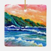 Romantic Kauai Sunset Keramisch Ornament (Achterkant)