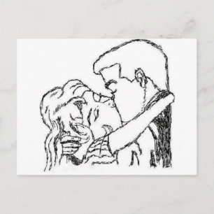 Romantic Kiss Briefkaart
