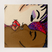 Romantic Kiss | Interraciale Romance Legpuzzel (Horizontaal)