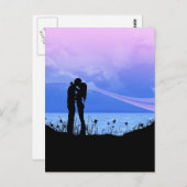 Romantic Kissing Couple Briefkaart (Voorkant / Achterkant)