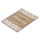 Romantic Lace burlap 25e Anniversaire Livre d'Invi (Côté gauche)