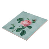 Romantic Lace Roos Tegeltje (Zijkant)