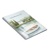 Romantic Lake Row Boat Enjoy Moments Notitieboek (Rechterzijde)