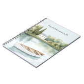 Romantic Lake Row Boat Enjoy Moments Notitieboek (Linkerzijde)