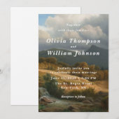 Romantic Landscape Painting Wedding Invitation (Devant / Derrière)