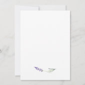 Romantic Lavender Bridal Shower Kaart (Achterkant)