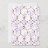 Romantic Lavender Floral Bow Wedding Kaart (Achterkant)