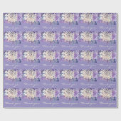 Romantic Lavender Waterverf Floral Spring Wedding Cadeaupapier (Vlak)