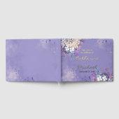 Romantic Lavender Waterverf Floral Spring Wedding Gastenboek (Volledig)
