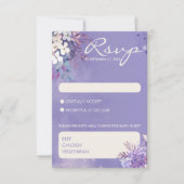 Romantic Lavender Waterverf Floral Spring Wedding RSVP Kaartje (Voorkant)