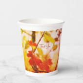 Romantic Leaves Boho – Botanical Fantasy Thanks Papieren Bekers (Voorkant)