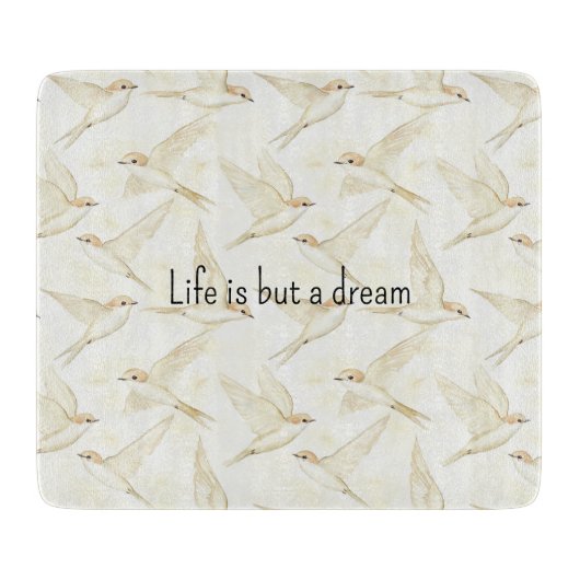 Romantic life is but a dream birds   snijplank (Voorkant)