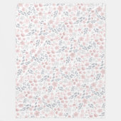 Romantic Light Pink Tiny Floral Pattern Feminine Fleece Deken (Voorkant)