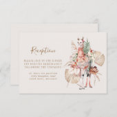 Romantic Llama Wedding Reception Informatiekaartje (Voorkant / Achterkant)