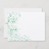 Romantic Love Bird Mint Wedding Bedankkaart (Achterkant)