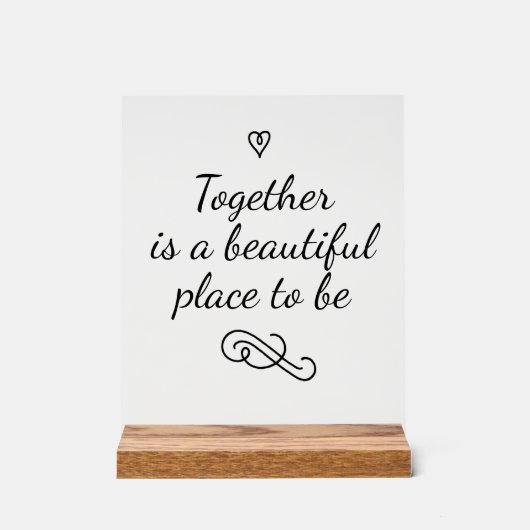 Romantic Love Calligraphy Togetherness Wedding (Recto)