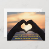 Romantic Love Carte cadeau de vacances (Devant / Derrière)