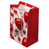 Romantic Love Gift Bag Medium Cadeauzakje (Voorkant Gekanteld)