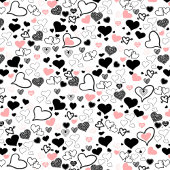 Romantic Love Gift Table Runner Pink Black Hearts Lange Tafelloper