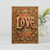 Romantic Love Greeting Card for Couples Feestdagenkaart (Staand voorkant)