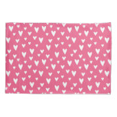 Romantic Love Hearts Pink White Girly Valentijn Kussensloop (Achterkant)