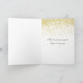 Romantic Love Jubileum Gold Hearts Kaart (Binnen)