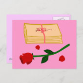 Romantic Love Letters Briefkaart (Voorkant / Achterkant)