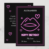 Romantic Love Man Lieverd Birthday Personaliseren (Voorkant / Achterkant)
