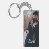 Romantic Love Message Date Personalized Photo Keyc Sleutelhanger (Voorkant Links)