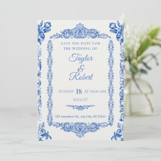 Romantic Love Quote Wedding Invitation (Debout devant)