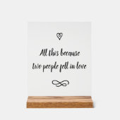 Romantic Love Story Wedding Calligraphy Keepsake (Recto)