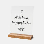 Romantic Love Story Wedding Calligraphy Keepsake (Angle)
