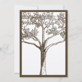 Romantic Love Tree Initialen in Trunk Weddenschap Kaart (Voorkant)