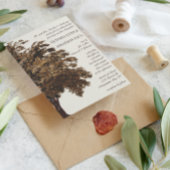 Romantic Love Tree Initialen in Trunk Weddenschap Kaart