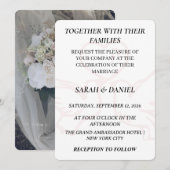 Romantic Lovebirds Heart Wedding Invitation | Lush (Devant / Derrière)