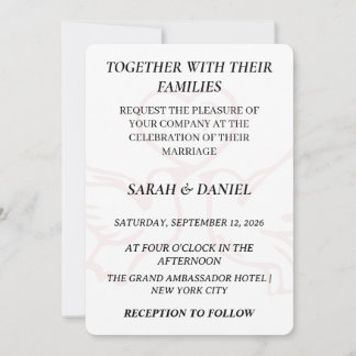 Romantic Lovebirds Heart Wedding Invitation | Lush Kaart