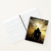 Romantic Lovers Silhouette op Sunset Notitieboek (Binnen)