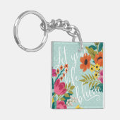 Romantic Luxe | Laat je leven bloeien Sleutelhanger (Voorkant Links)