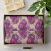 Romantic Magenta-Rozen met Gold Writing op Perzand Tissuepapier (Geschenk)