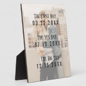 Romantic Married Couple Dates Afbeelding Typografi Fotoplaat (Zijkant)