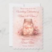 Romantic Mason Jar Wedding Invitation (Devant)