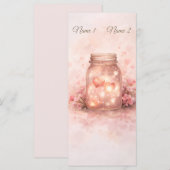 Romantic Mason Jar Wedding Program Programma (Voorkant / Achterkant)